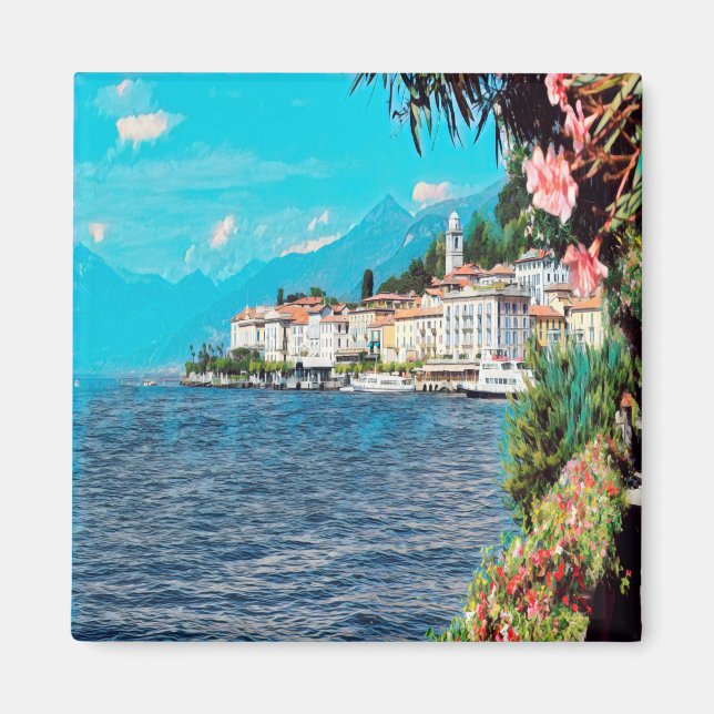 ldp BELLAGIO - Sjö Como - Lombardiet, Italien, Fri Magnet (Framsidan)
