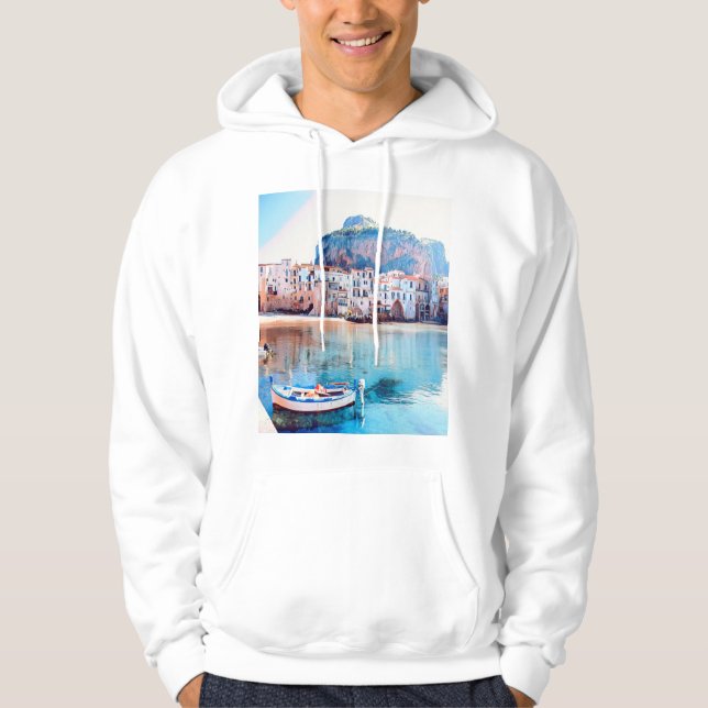 ldp CEFALDB - Sicily - strand - panorama Hoodie (Framsida)
