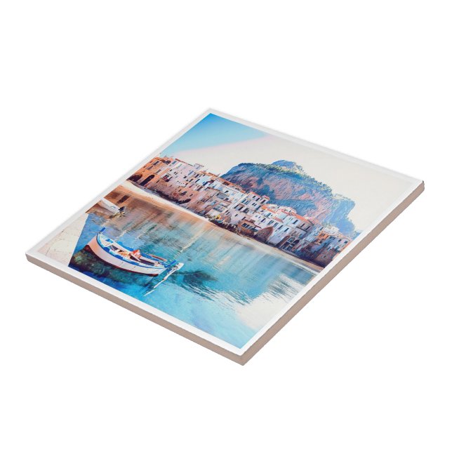 ldp CEFALDB - Sicily - strand - panorama Kakelplatta (Sidan)