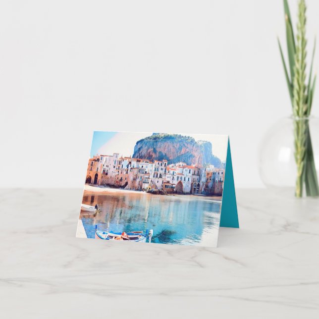 ldp CEFALDB - Sicily - strand - panorama Kort (Framsida)