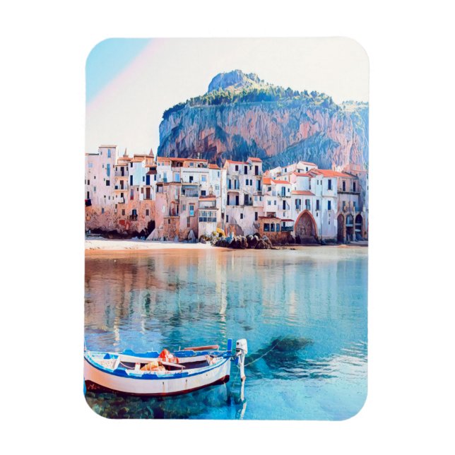 ldp CEFALDB - Sicily - strand - panorama Magnet (Vertikal)