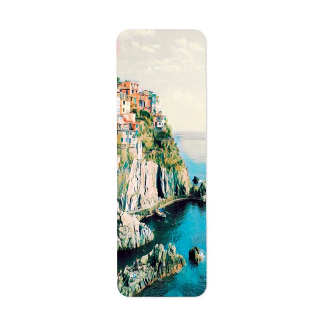 ldp Cinque Terre - Manarola Returadress Etikett (Framsidan)