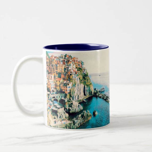 ldp Cinque Terre - Manarola Två-Tonad Mugg (Vänster)