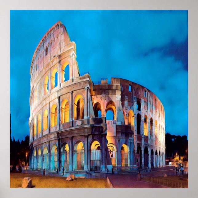 ldp COLOSSEUM Rom - i natt - Poster (Framsidan)