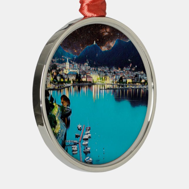 ldp COMO - Sjö - Panorama Julgransprydnad Metall (Höger)