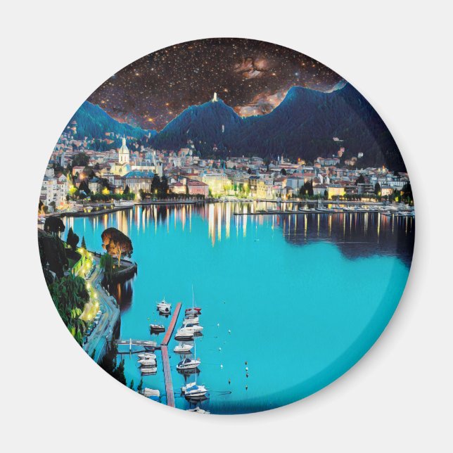 ldp COMO - Sjö - Panorama Magnet (Framsidan)