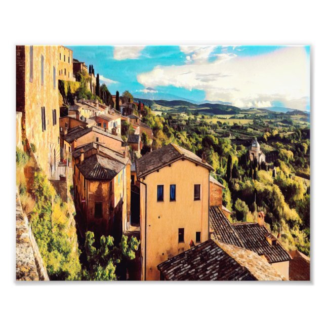ldp MONTEPULCIANO - city - panorama - - Fototryck (Framsidan)