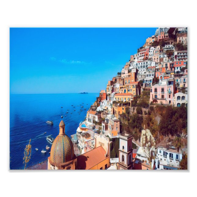 ldp POSITANO - Amalfi Kusten - Panorama Fototryck (Framsidan)