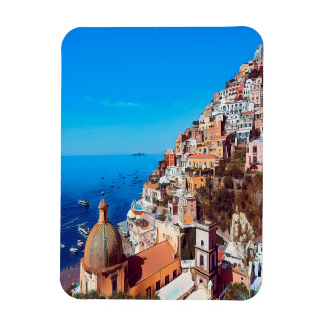 ldp POSITANO - Amalfi Kusten - Panorama Magnet (Vertikal)