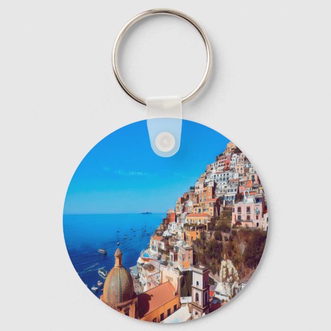 ldp POSITANO - Amalfi Kusten - Panorama Nyckelring (Framsida)
