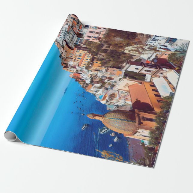 ldp POSITANO - Amalfi Kusten - Panorama Presentpapper (Utrullad)