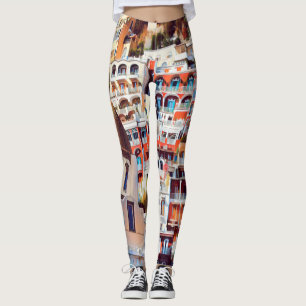 ldp POSITANO - Staden - kyrkan Santa Maria Assunta Leggings