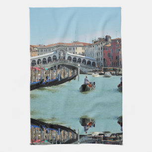 ldp RIALTO BRIDGE - Venice - Canal Grande Kökshandduk