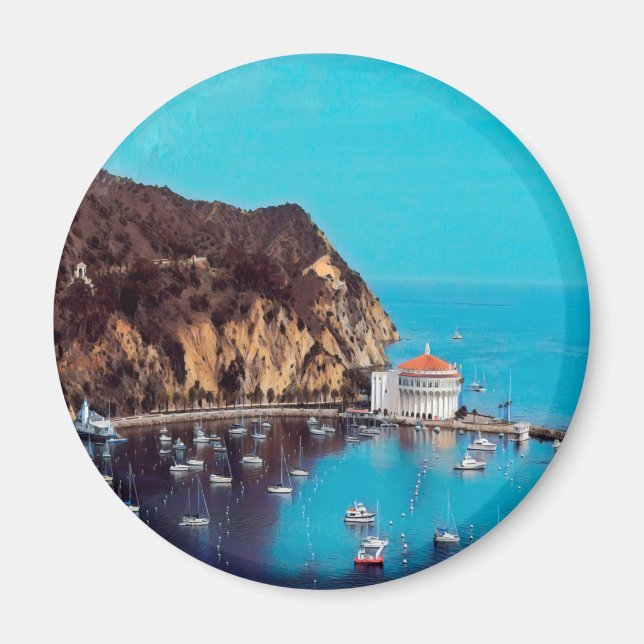ldp SANTA CATALINA ISLAND - hamn - Magnet (Framsidan)