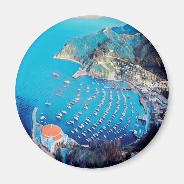 ldp SANTA CATALINA Island - Kalifornien - hamn Magnet (Framsidan)
