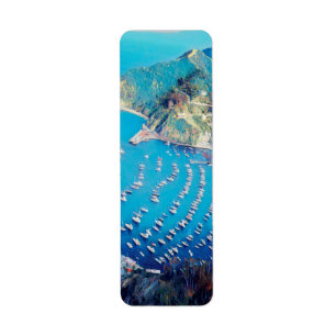 ldp SANTA CATALINA Island - Kalifornien - hamn Returadress Etikett