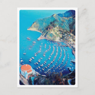 ldp SANTA CATALINA Island - Kalifornien - hamn Vykort
