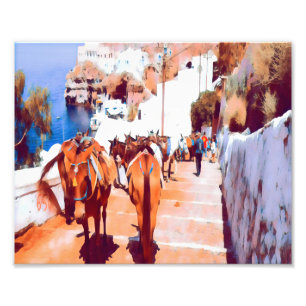ldp SANTORINI - Donkey trail - Fira - Fototryck