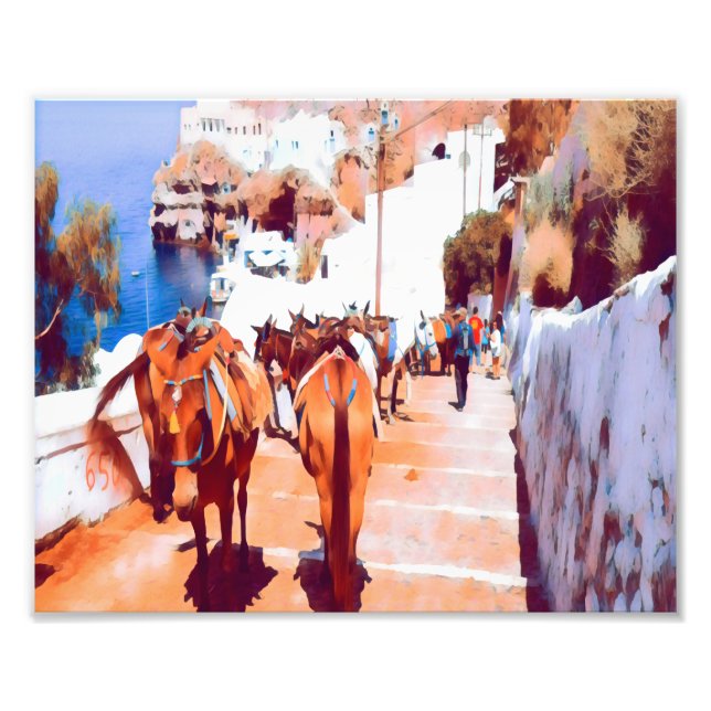 ldp SANTORINI - Donkey trail - Fira - Fototryck (Framsidan)