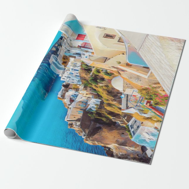 ldp SANTORINI - panorama - Presentpapper (Utrullad)