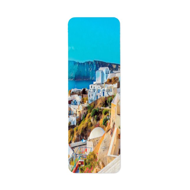 ldp SANTORINI - panorama - Returadress Etikett (Framsidan)