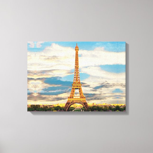 ldp TOUR EIFFEL - Paris - vy - Canvastryck (Framsida)