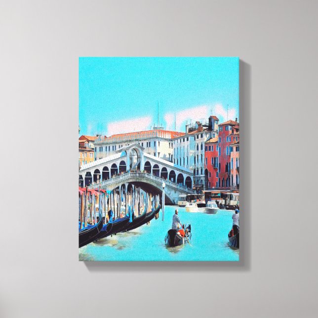 ldp VENICE - gondolas - rialto - Canvastryck (Framsida)