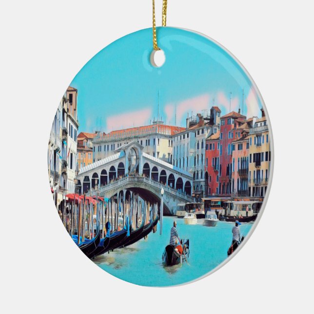 ldp VENICE - gondolas - rialto - Julgransprydnad Keramik (Vänster)