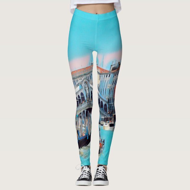 ldp VENICE - gondolas - rialto - Leggings (Framsida)