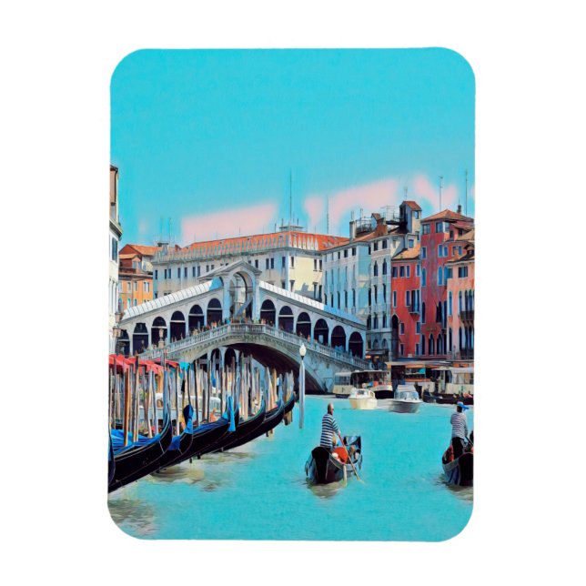 ldp VENICE - gondolas - rialto - Magnet (Vertikal)
