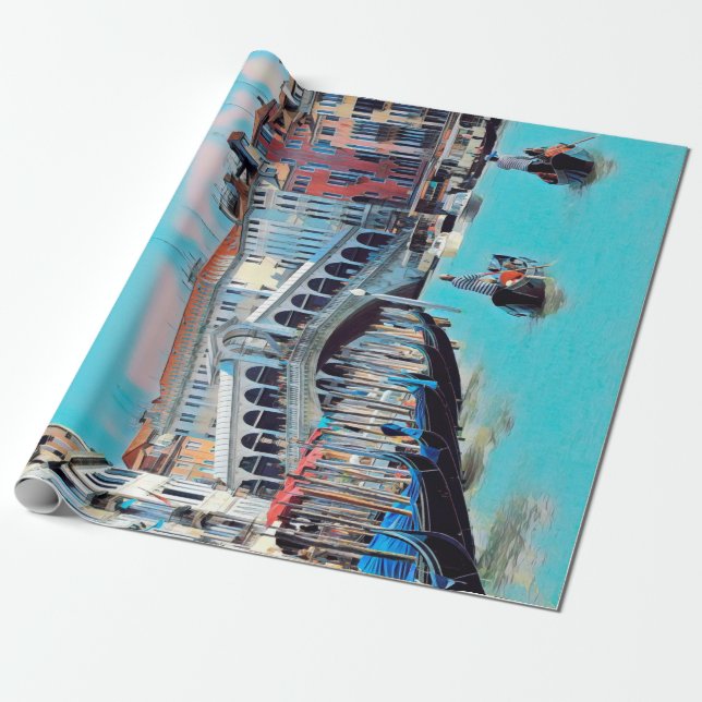 ldp VENICE - gondolas - rialto - Presentpapper (Utrullad)