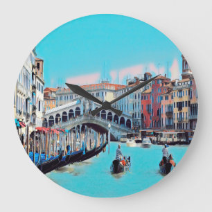 ldp VENICE - gondolas - rialto - Stor Klocka