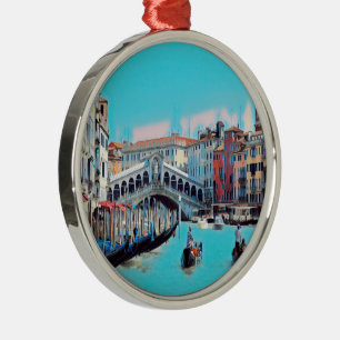 ldp VENICE - gondoler - rialto - Julgransprydnad Metall
