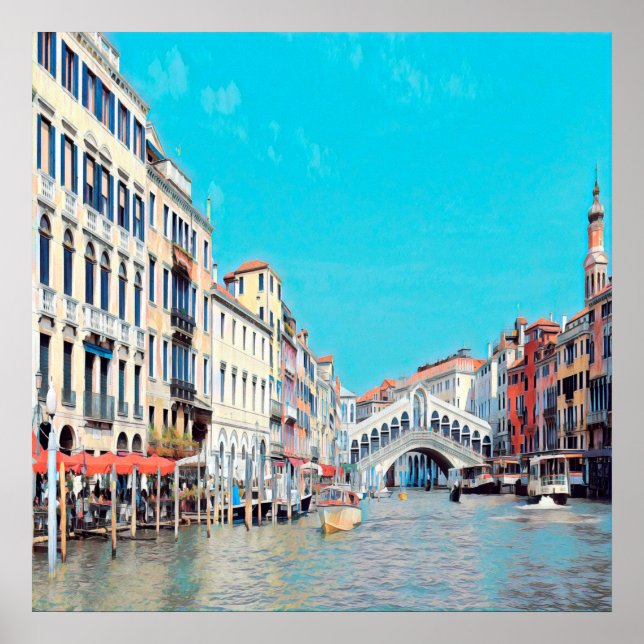 ldp VENICE - Grand Canal - Rialto-stranden - Poster (Framsidan)