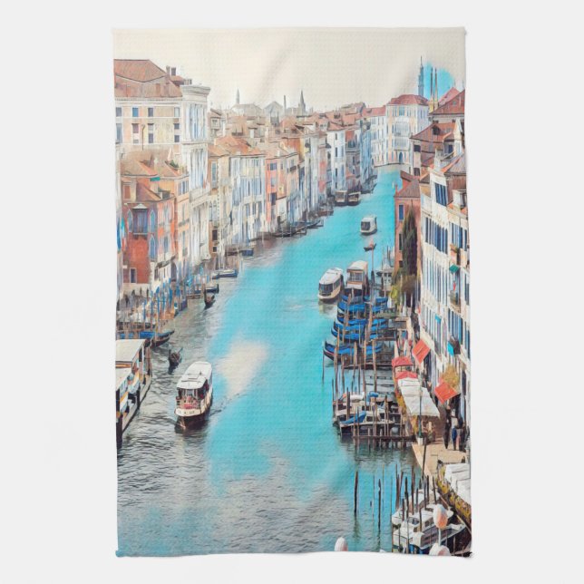 ldp VENICE - View of the Grand Canal from Rialto Kökshandduk (Vertikal)