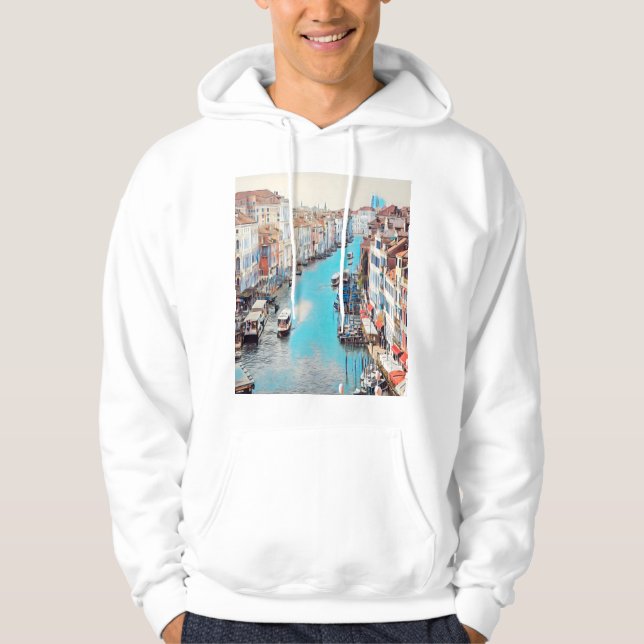 ldp VENICE - View the Grand Canal from Rialto Hoodie (Framsida)