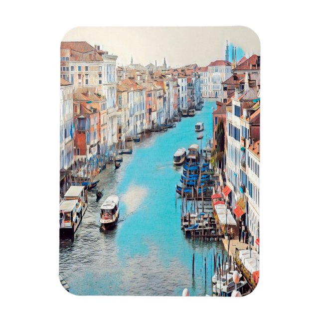 ldp VENICE - View the Grand Canal from Rialto Magnet (Vertikal)