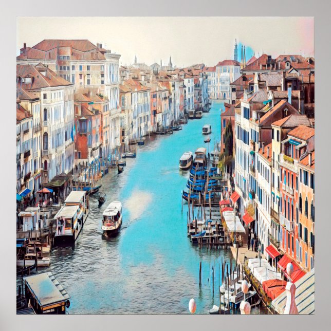 ldp VENICE - View the Grand Canal from Rialto Poster (Framsidan)