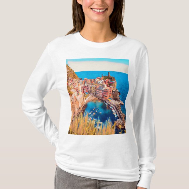 ldp VERNAZZA - Cinque Terre - T Shirt (Framsida)