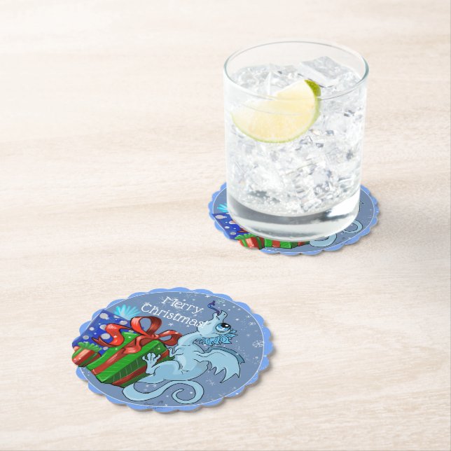 l'Dragon Snowflake Underlägg Papper (Insitu)