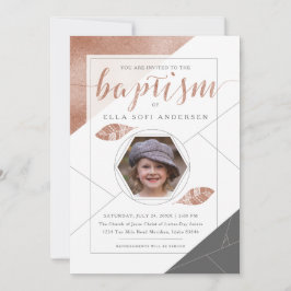 LDS BAPTISM-INVIKELSE | Boho Feather Collection Inbjudningar