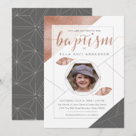 LDS BAPTISM-INVIKELSE | Boho Feather Collection Inbjudningar