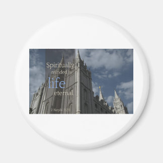 LDS citerar: "Spiritally-minded is Life Einternal" Magnet
