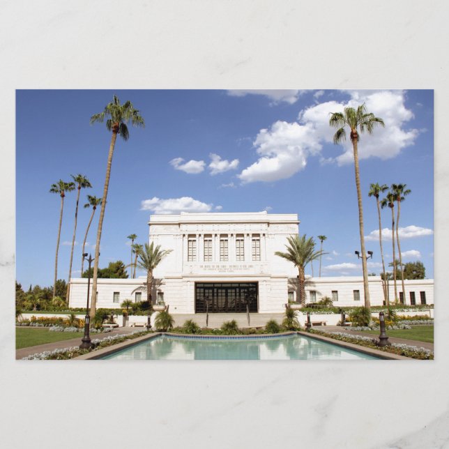 lds mesa arizona tempel mormon bild brevpapper (Framsida)