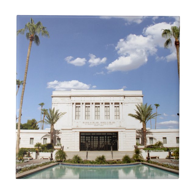 lds mesa arizona tempel mormon bild kakelplatta (Framsidan)