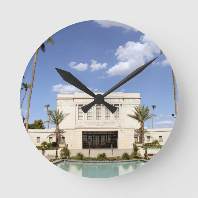 lds mesa arizona tempel mormon bild rund klocka (Framsida)