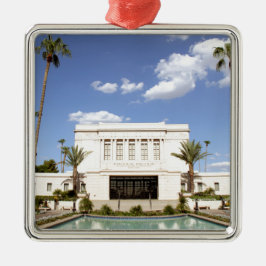 Lds mesa arizona temple mormon bild julgransprydnad metall