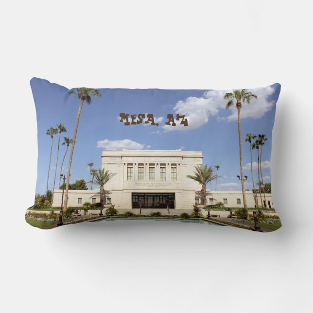 Lds mesa arizona temple mormon bild lumbarkudde (Framsida)
