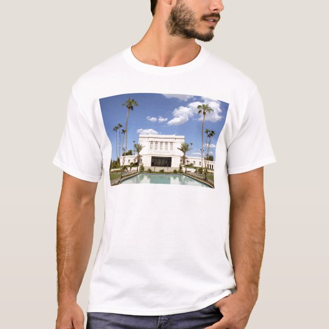 Lds mesa arizona temple mormon bild t shirt (Framsida)