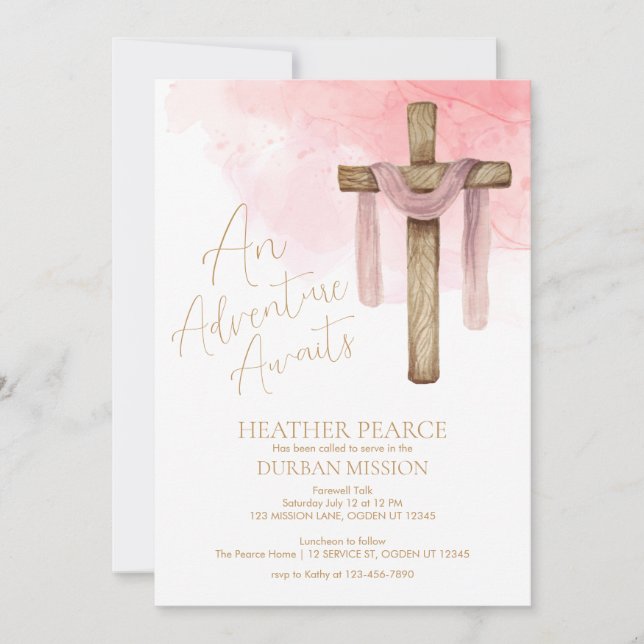 LDS Missionär Going Away Party Inbjudningar (Framsida)